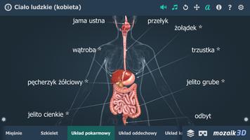 Ciało ludzkie (kobieta) edukacja 3D VR screenshot 1