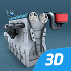 Motor Otto de quatro tempos 3D ícone