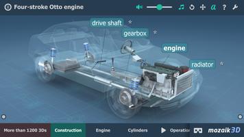 Four-stroke Otto engine 3D poster