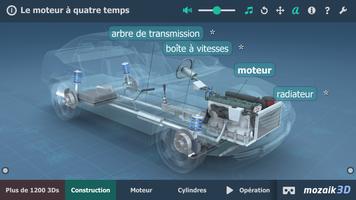 Le moteur à quatre temps en 3D Affiche