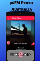 96FM Perth Australia Occidental Radio Station Free plakat