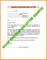 Resignation Letter Samples capture d'écran 1