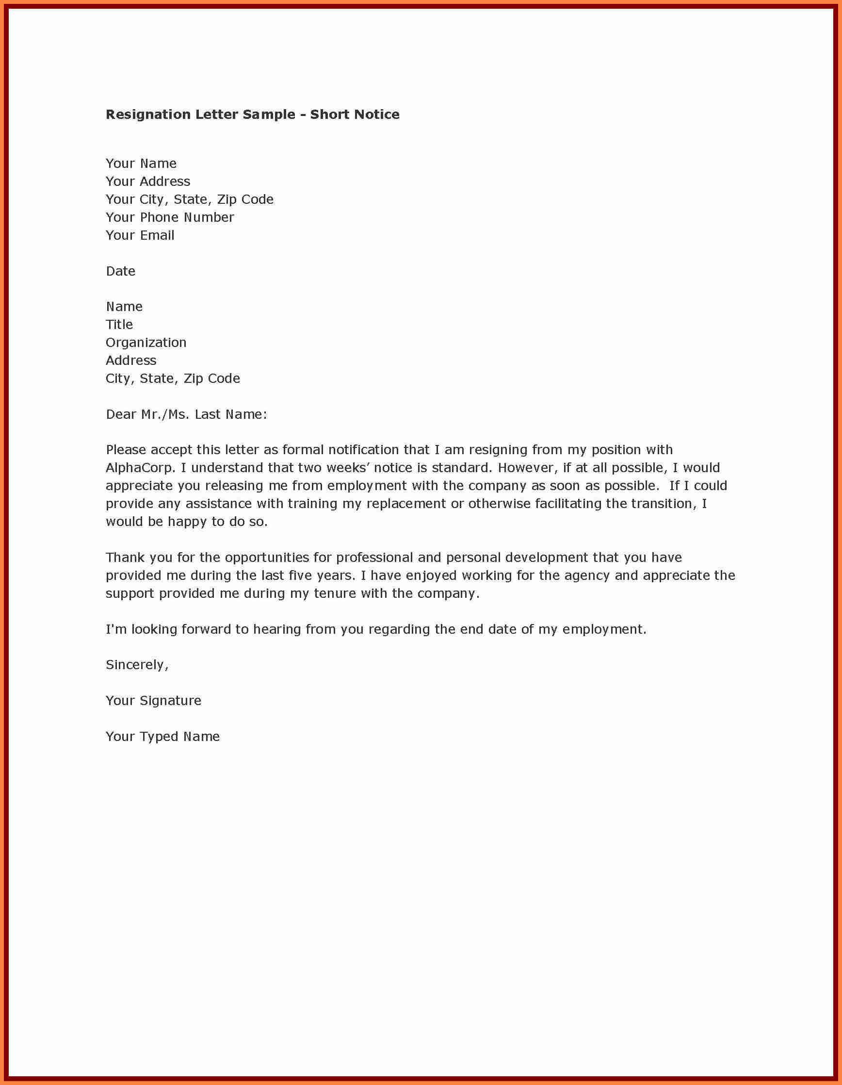 Resignation Letter Sample Professional from image.winudf.com
