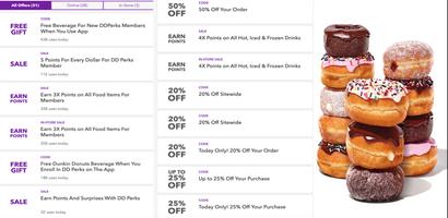 Coupons Deals For Dunkin Donuts Restaurant & Games poster