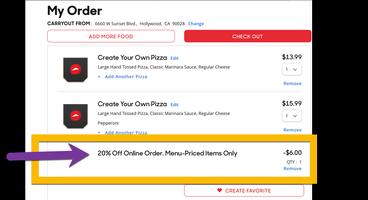 Coupons & Deals for Pizza + 100's of free games Affiche