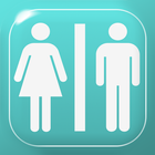 Emergency"Restroom search map" icon