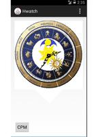 Moon Phase Watch / Clock with  پوسٹر