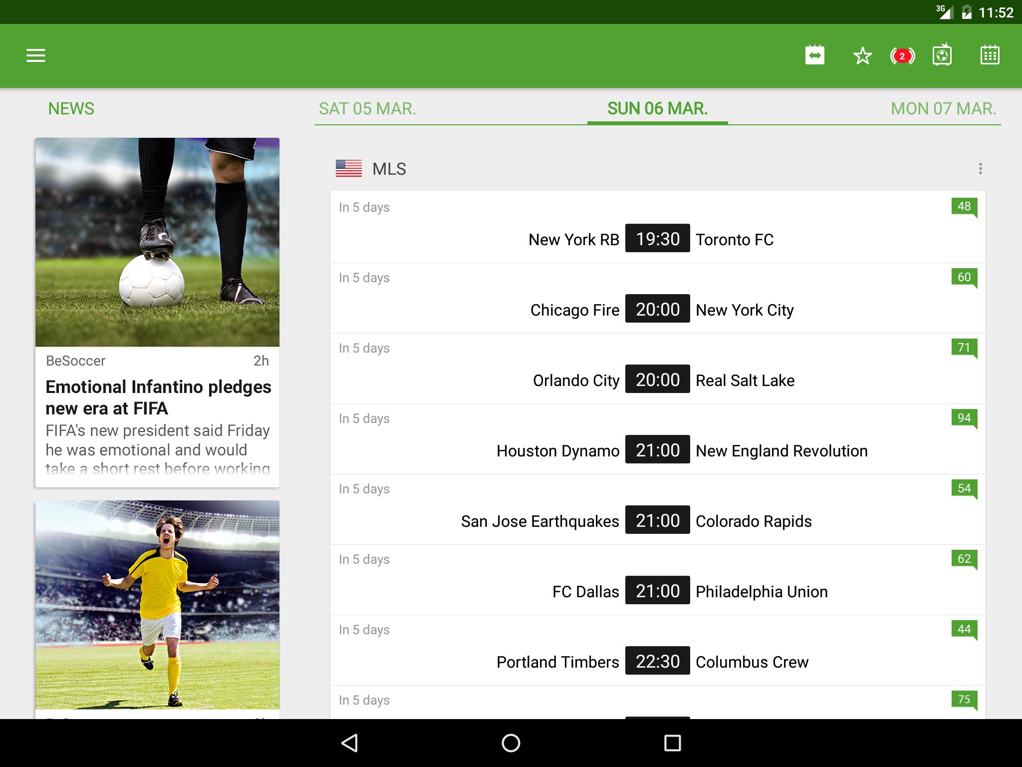 BeSoccer screenshot 1