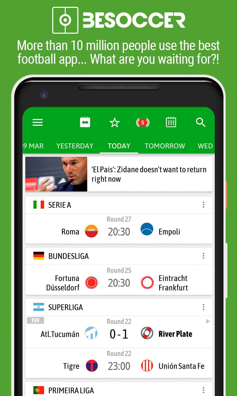 BeSoccer screenshot 1
