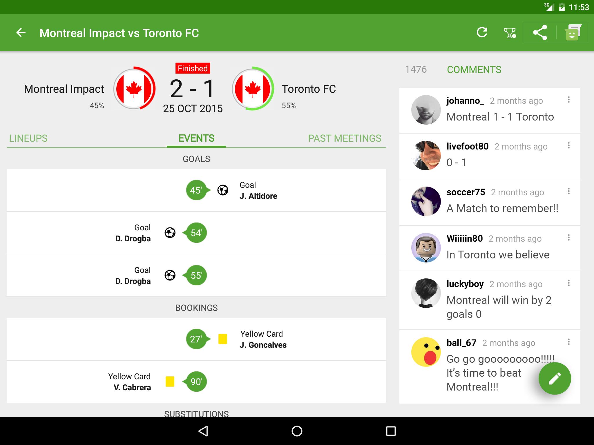BeSoccer screenshot 1