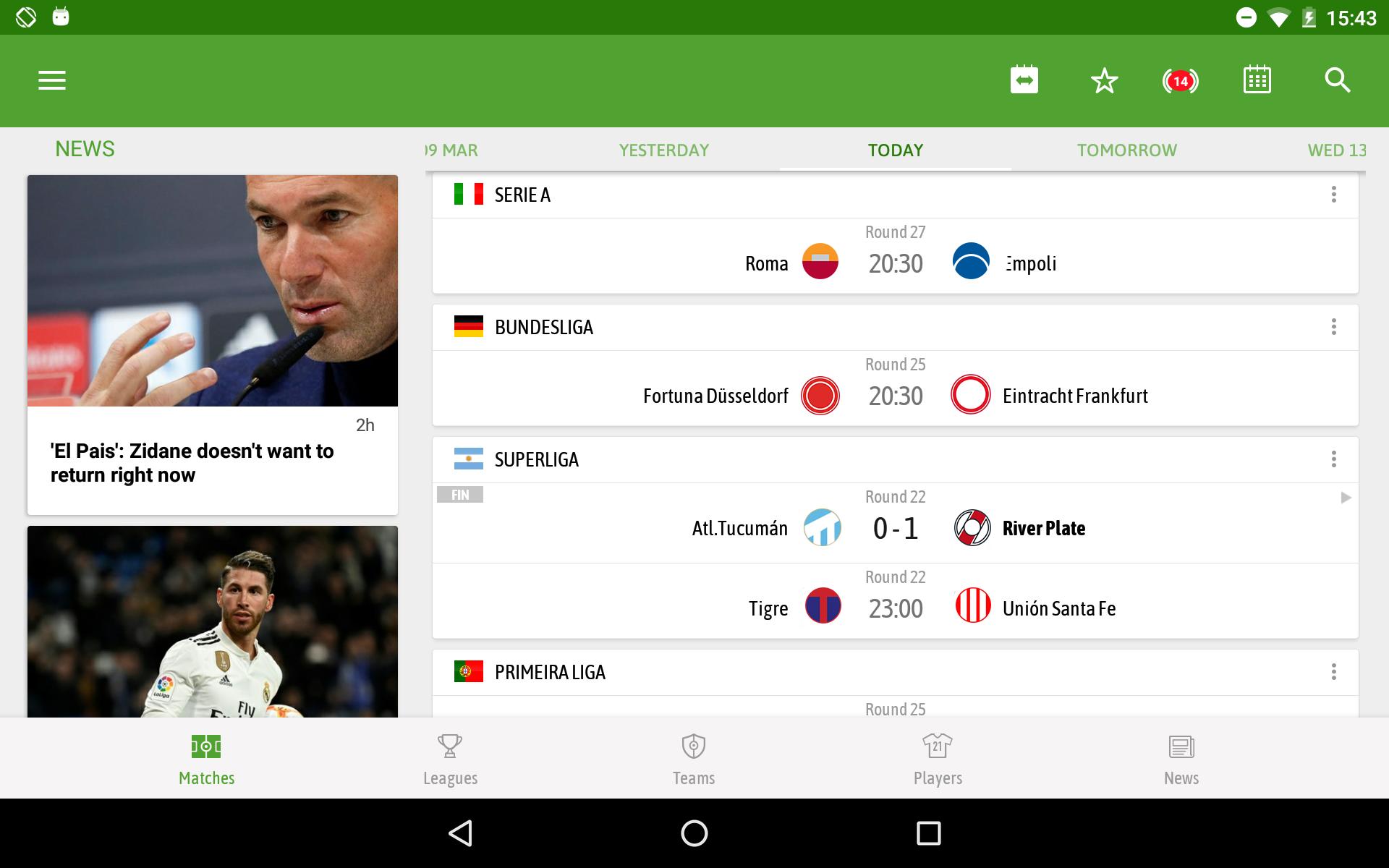 BeSoccer screenshot 1