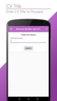 Resume Builder & CV Maker App - PDF Format capture d'écran 2