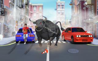 Angry Bull Attack Cow Games 3D 截圖 1