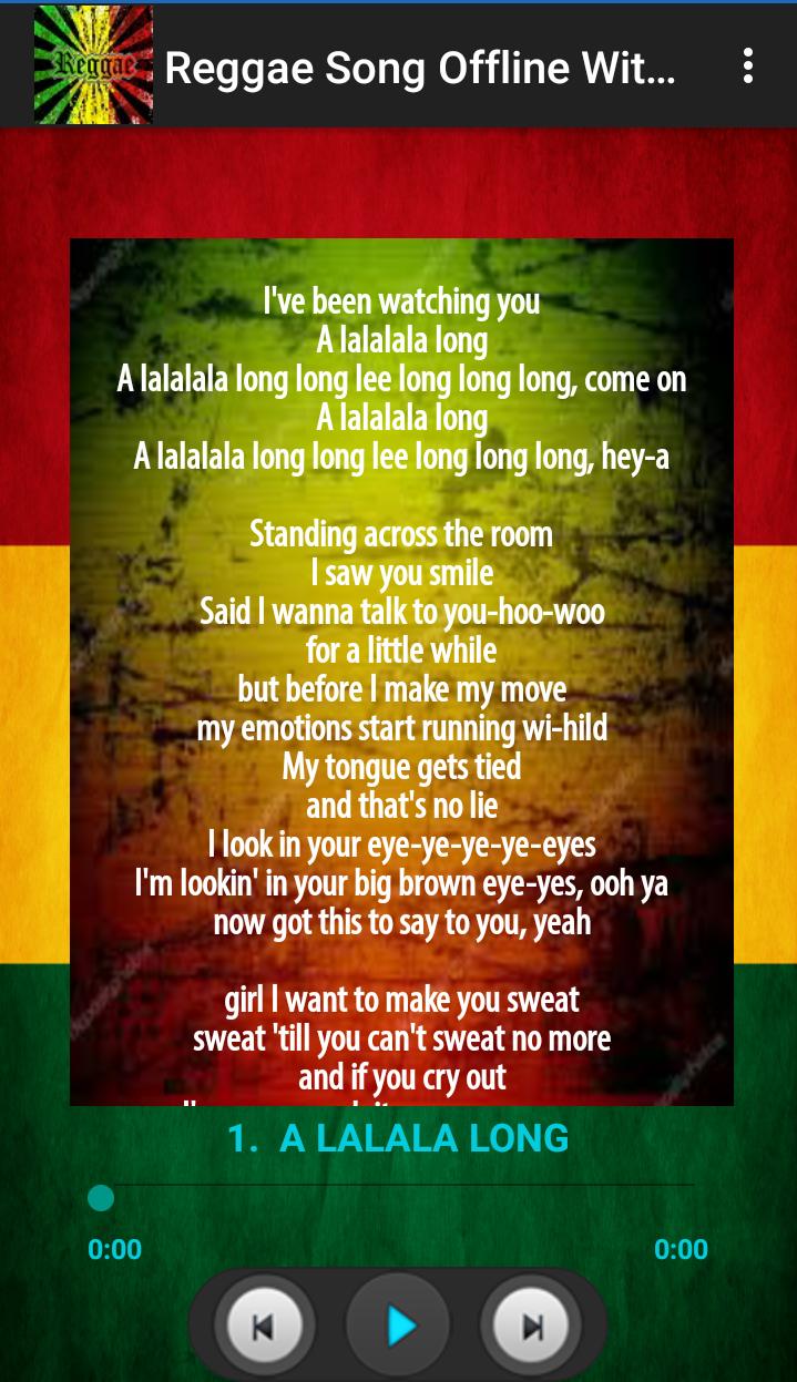 Reggae Song With Lyric (Offline) for Android - APK Download