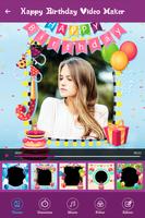 Happy Birthday Video Maker : Wooo Affiche