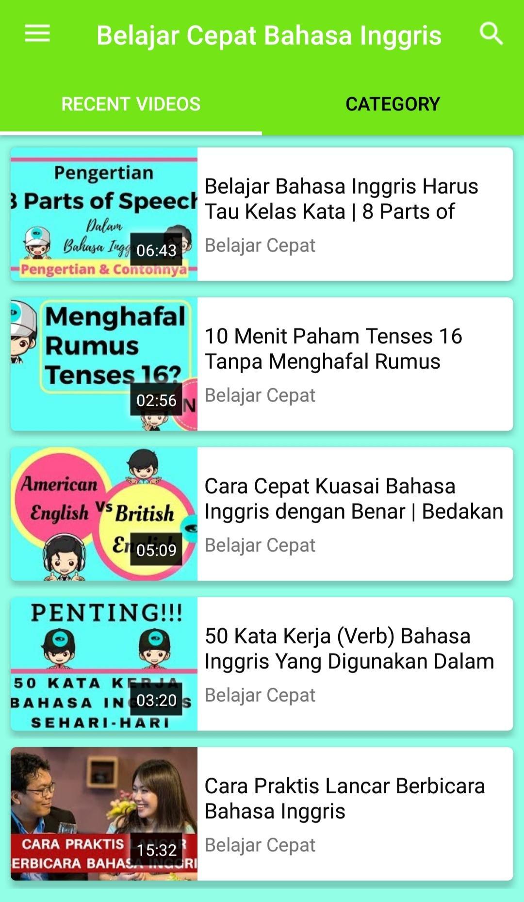 7 Hari Pintar Bahasa Inggris Video For Android Apk Download