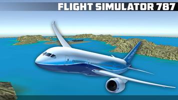 Flight Simulator 787 الملصق