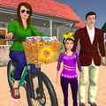 Working Mom Paper Girl: Virtual Mother Family Game