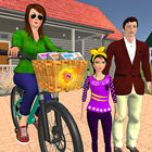 فتاة صحيفة أمي العاملة: ألعاب الأسرة الافتراضية أيقونة
