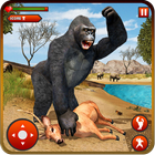 Angry Gorilla Attack : Wild Animal Jungle Survival آئیکن