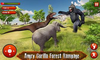 Angry Gorilla Attack : Wild Animal Jungle Survival پوسٹر