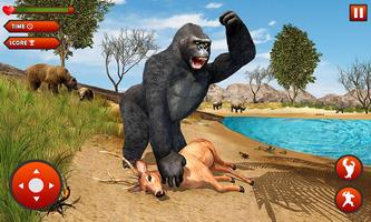 Angry Gorilla Attack : Wild Animal Jungle Survival syot layar 2