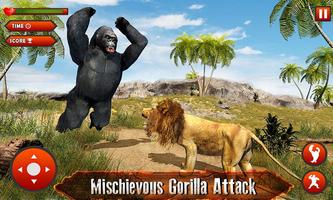 Angry Gorilla Attack : Wild Animal Jungle Survival syot layar 3