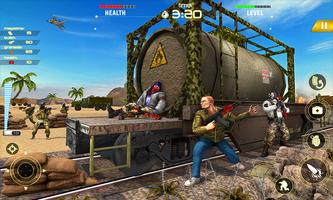 Train Gunship Battle: Army train Shooting games اسکرین شاٹ 3