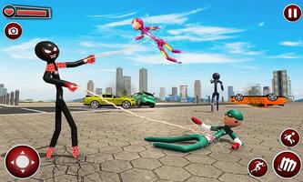 Spider Stickman Superhero : Stickman Games ภาพหน้าจอ 1