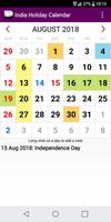 2021 India National & State/UT Holidays Calendar Cartaz