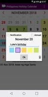 2021 Philippines National Holiday Calendar captura de pantalla 1