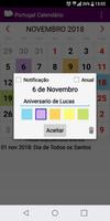 برنامه‌نما Calendário عکس از صفحه