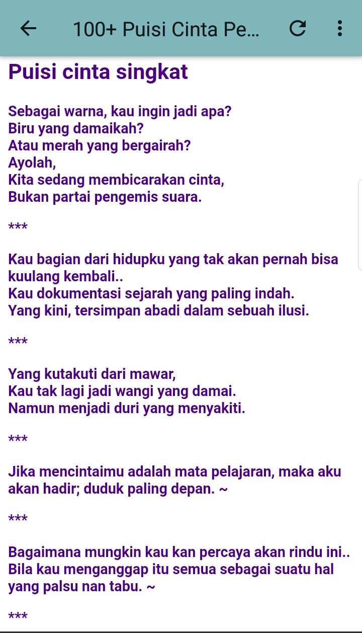  Contoh  Puisi  Cinta  Dalam  Diam 