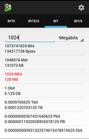 Bytes und Bits Umrechner Screenshot 2