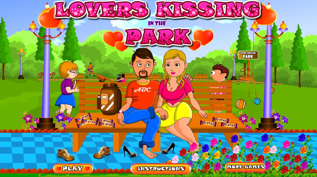 Игра поцелуй на улице. Игра поцелуи в парке. Игра первый поцелуй в парке. Lover Kiss игра.
