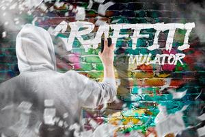 Graffiti spray simulator poster