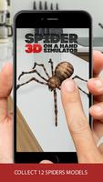 3D spider on a hand simulator poster