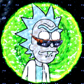 alien rick fight : morty run