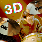 DrumKnee Drums 3D - Schlagzeug Zeichen