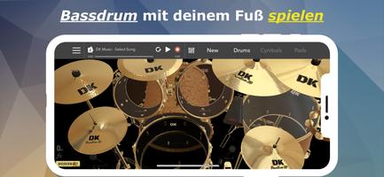 DrumKnee Drums 3D - Schlagzeug Plakat