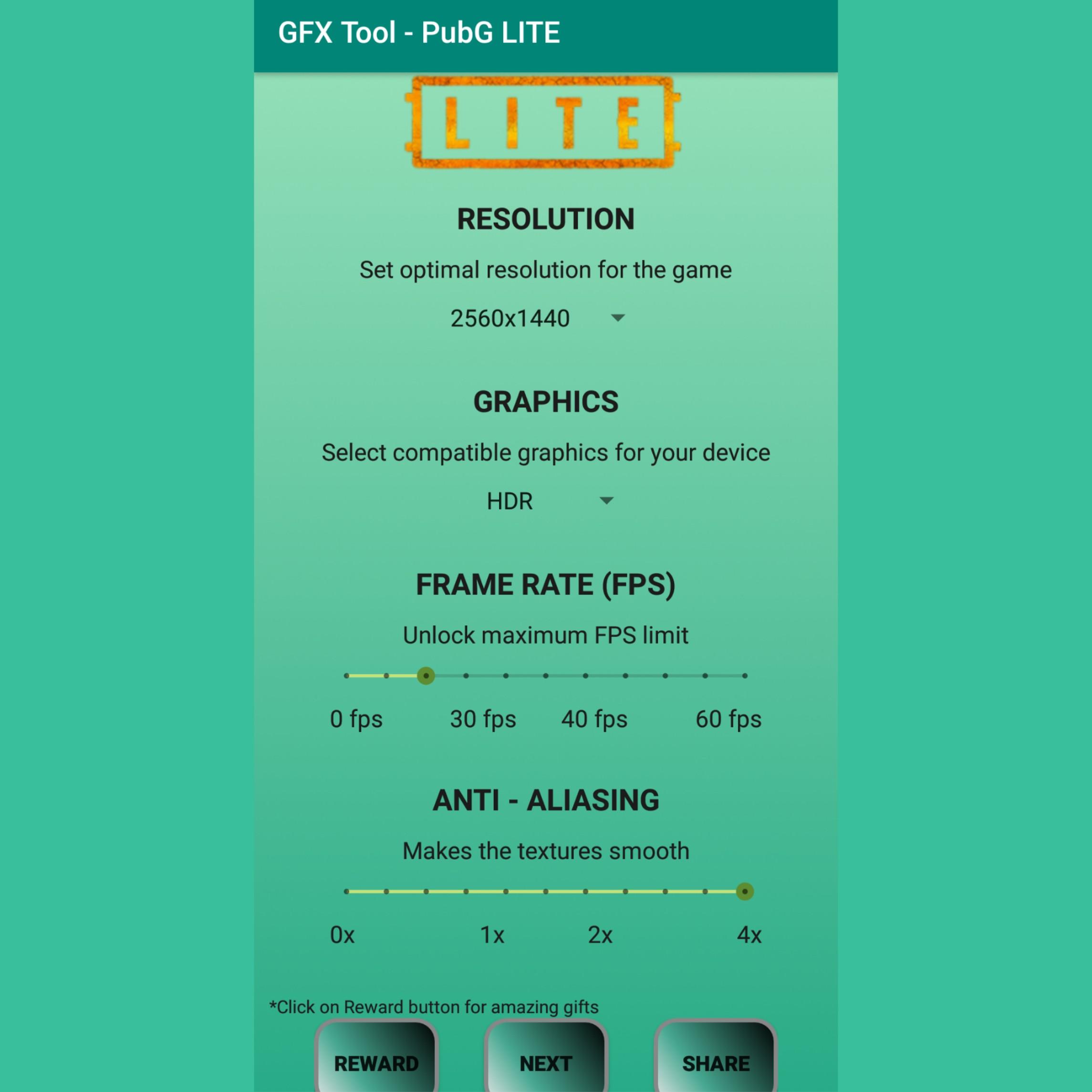 GFX Tool PRO pour PubG Lite pour Android - TÃ©lÃ©chargez l'APK - 