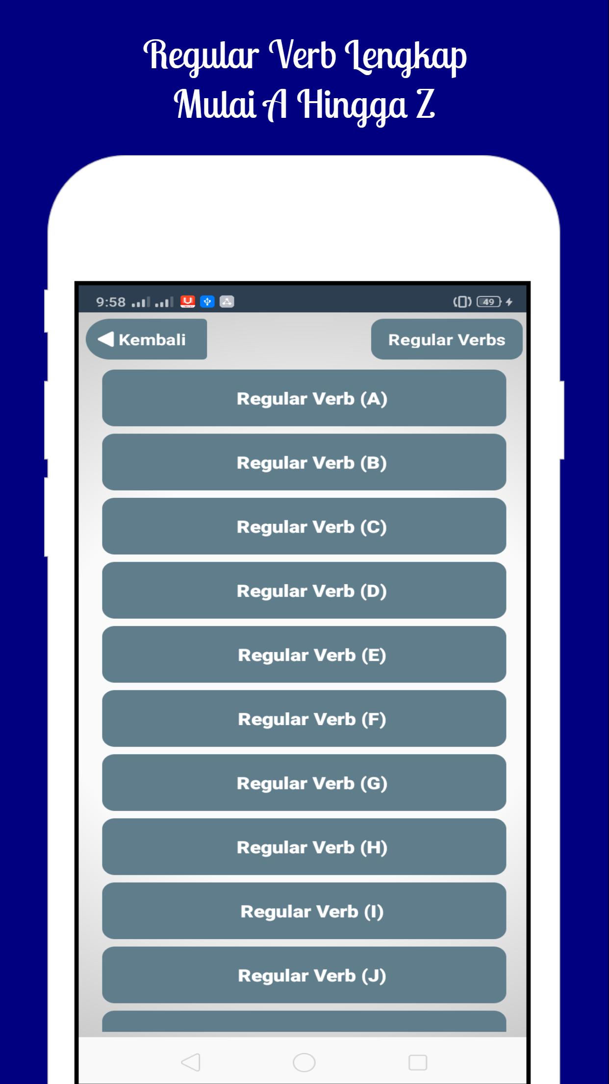 Kamus Regular Dan Irregular Verb Offline Arti For Android Apk