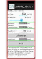 Duct Sizer Lite 3.0.1 Screenshot 2
