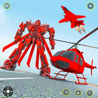 Police Helicopter Car Robot Transform Simulator icon
