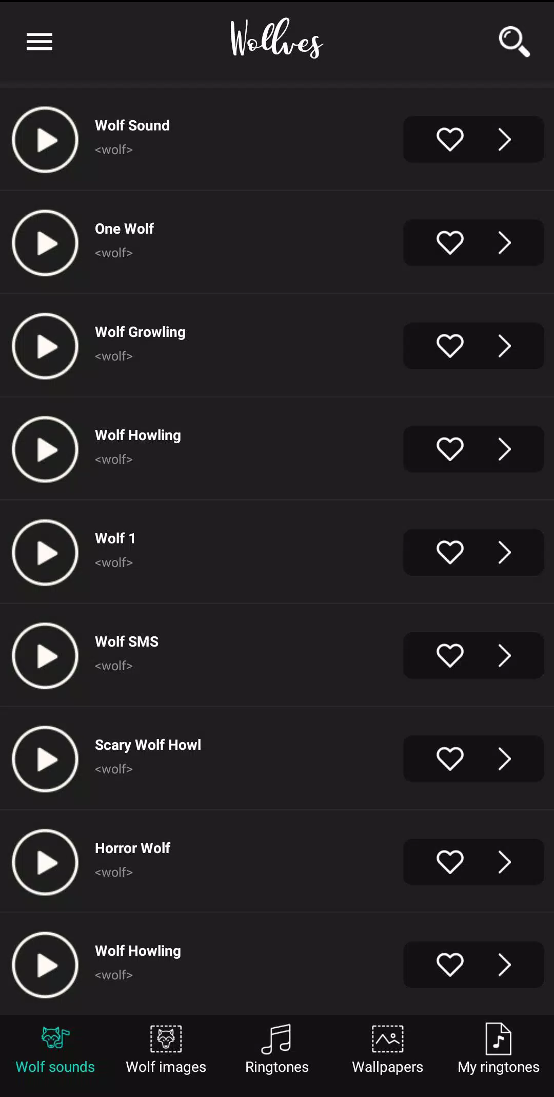 Wolf Sounds - Wolf Ringtones APK for Android Download