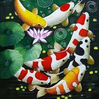 Serenity Koi Fish Wallpaper الملصق