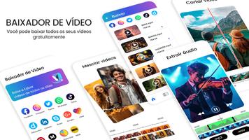 Downloader de vídeo rosado Cartaz