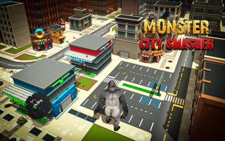 City Monsters Destruction Game Plakat