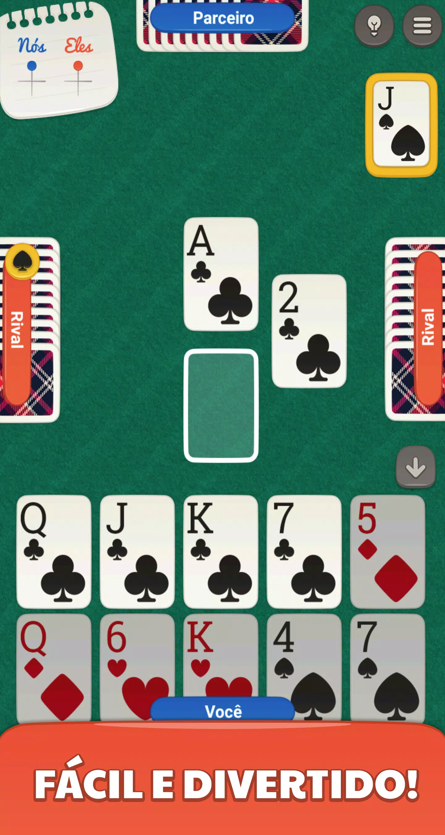 Jogos de cartas: buraco, sueca e clássicos do baralho para celular