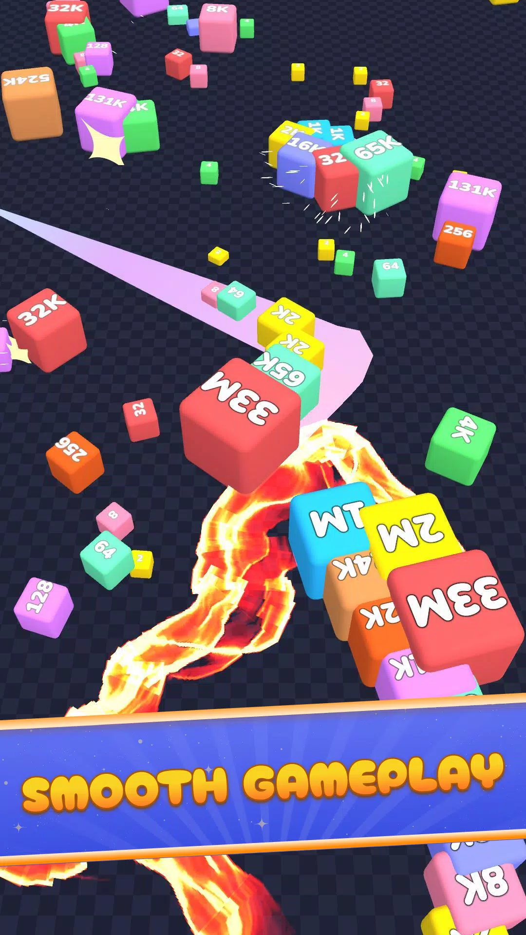 2048 Snake : Number Cube Snake